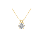 14k Solitaire Cercle Infini 6 prong Pendant