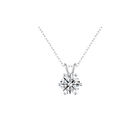 14k Solitaire Cercle Infini 6 prong Pendant