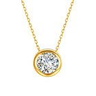 18K Cercle Infini Bezel Solitaire Pendant