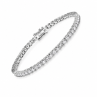 MineForever lasting 14K gold finish  ~ 5ct Tennis Bracelet