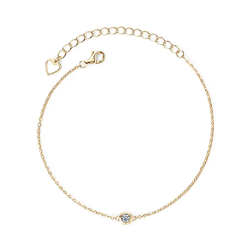 MineForever lasting Bracelet in silver with 3mm bezel solitaire