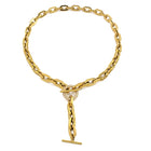 Del Mar Links|Pave Toggle Necklace (Gold & Silver)