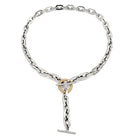 Del Mar Links|Pave Toggle Necklace (Gold & Silver)