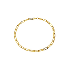 Del Mar Links| Nautical Clasp| 18K gold plate| Paperclip Classic Necklace| Silver & Gold |
