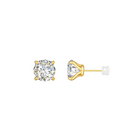 14K L’Amante Solitaire Stud Earrings